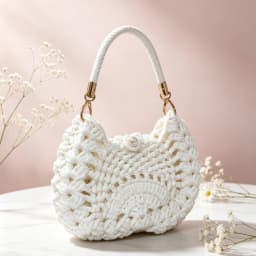 Women's Handbag, Bohemian Style Bag, New Handmade Crochet Bag, Commuter Bag, Cosmetic Bag, Portable Bag, Beach Bag