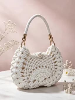 Women's Handbag, Bohemian Style Bag, New Handmade Crochet Bag, Commuter Bag, Cosmetic Bag, Portable Bag, Beach Bag