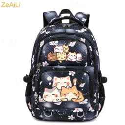 Cute Cat Dog Themed Casual Waterproof Women Backpack Female Travel Bag Backpacks Schoolbag for Teenage Girls Bookbag Mochila