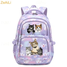 Cute Cat Dog Themed Casual Waterproof Women Backpack Female Travel Bag Backpacks Schoolbag for Teenage Girls Bookbag Mochila