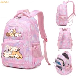 Cute Cat Dog Themed Casual Waterproof Women Backpack Female Travel Bag Backpacks Schoolbag for Teenage Girls Bookbag Mochila