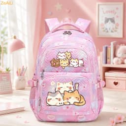 Cute Cat Dog Themed Casual Waterproof Women Backpack Female Travel Bag Backpacks Schoolbag for Teenage Girls Bookbag Mochila