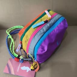 Alpaca Dopamine-Colored Wash & Storage Bag, Featuring Three Main Zipper Compartments for Organized Separation. Portable and Reas