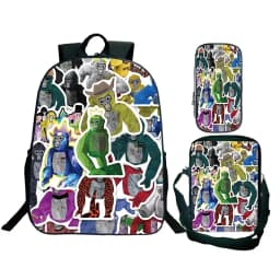 Game Gorilla Tag Print Backpack with Shoulder Bag Pencil Case Boys Funny Cartoon Schoolbag Waterproof Children Boolbag 3Pcs Set