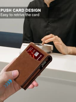 Rfid High Quality Business Credit Card Holder Men Wallets Carbon Fiber Pocket Wallet Bank Cardholder Mini Bag Walet Gift for Men