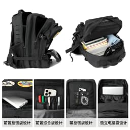 45L Men's Outdoor Backpack Molle Hiking with Bottle Stand Outdoor Hiking Bag Fitness Backpack