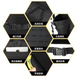 45L Men's Outdoor Backpack Molle Hiking with Bottle Stand Outdoor Hiking Bag Fitness Backpack
