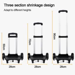 Aluminum Alloy Durablel 2 Wheel Luggage Travel Pullling Rod Carrier Trolley Rack Student Backpack Pet Bag