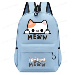 Cute Cat Kawaii Back To School Bookbag Backpack for Girl Boy Children Rucksack Fashion Casual School Bags Kids Birthday Gift