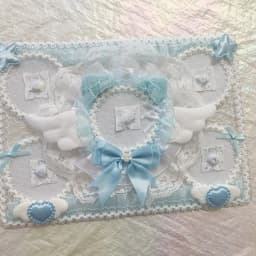 Handmade Lace Bowknot Cat Ears Wings Large Capacity Ribbon Ita Board Badge Holder Ita Bag Accessory Ita Bag Insert Board