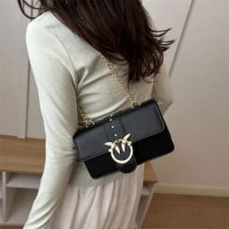 For Pinko Women's Unique Design Multiway Bag for Women Exquisite Details High Quality Shoulder Underarm Purse Sophisticated
