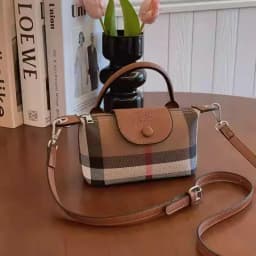 1pcs PU Flap Button Mini Shoulder Bag With Adjustable Strap Crossbody Purse