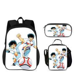 Captain Tsubasa 3pcs Set Backpack Pen Bag ice Bag Durable Trendy Versatile School Boy and Girl Birthday Best Gift