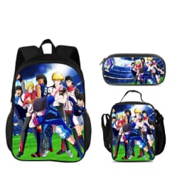 Captain Tsubasa 3pcs Set Backpack Pen Bag ice Bag Durable Trendy Versatile School Boy and Girl Birthday Best Gift