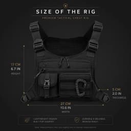Men's Vest Outdoor Tactical MOLLE Chest Bag Chest Pack for Cycling Bags Running Front Chest Bag EDC Sports Vest Bag