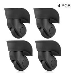 Set of 4 Luggage Casters 360 Degree Swivel Double Bearing Quiet Replacement Wheels Left & Right Universal Caster Bag DIY Repair