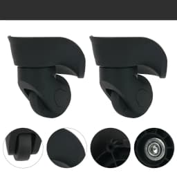Set of 4 Luggage Casters 360 Degree Swivel Double Bearing Quiet Replacement Wheels Left & Right Universal Caster Bag DIY Repair