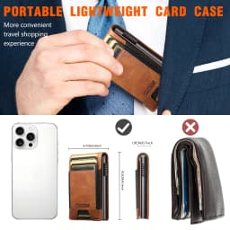 SUTENI Faux Leather For Men Wallet Card Slot Wallet Flip Cover Card Box Pressing The Button Automatically Ejects The Card