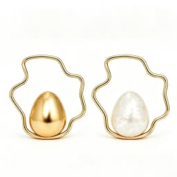 Egg Shape Wave Metal Ring Handle Evening Clutch Bag Fashion Banquet Party Handbag Elegant Wedding Purse Designer Chic Wristlet