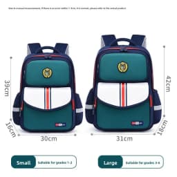 Kids School Backpack for Grade 1 6 Boys Girls Lightweight Oxford Fabric Waterproof Durable Bookbag with Ergonomic Design