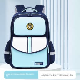Kids School Backpack for Grade 1 6 Boys Girls Lightweight Oxford Fabric Waterproof Durable Bookbag with Ergonomic Design
