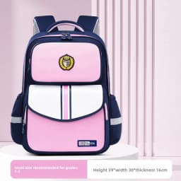 Kids School Backpack for Grade 1 6 Boys Girls Lightweight Oxford Fabric Waterproof Durable Bookbag with Ergonomic Design