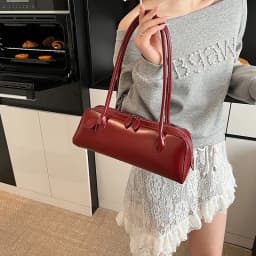 Vintage Long Shoulder Bag Women Shoulder Bag Luxury PU Leather Ladies Handbag Female Commuter Shopping Underarm Bag