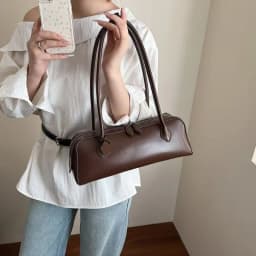 Vintage Long Shoulder Bag Women Shoulder Bag Luxury PU Leather Ladies Handbag Female Commuter Shopping Underarm Bag