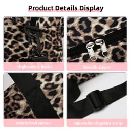 Leopard Printing Travel Bag Large Capacity Sports Gym Bag With Independent Shoe Compartment Weekend Overnight Duffel Bag