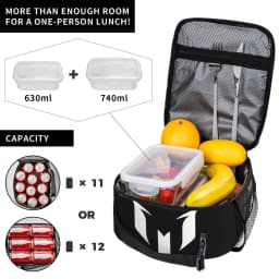Custom Messis 10 Football Argentina Insulated Lunch Bag Food Container Portable Thermal Cooler Lunch Boxes For School Office
