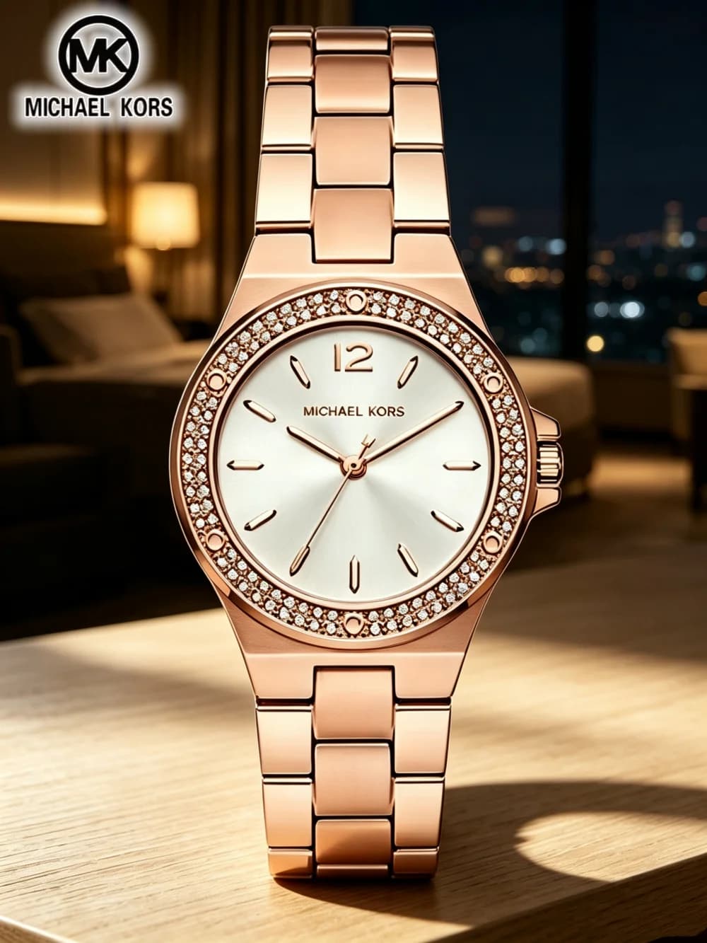 Michael Kors Fashion Luxury Women's Watch Bag MK Classic Stainless Steel Quartz Exquisite Compact Watch Wallet Girl Gift