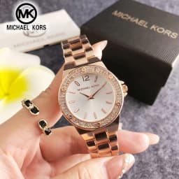 Michael Kors Fashion Luxury Women's Watch Bag MK Classic Stainless Steel Quartz Exquisite Compact Watch Wallet Girl Gift