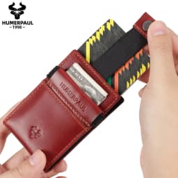 Anti-theft Rfid Credit Card Holder Wallet for Men Genuine Leather Slim Bank ID Cardholder Case Portable Minimalist Porte Carte