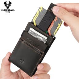 Anti-theft Rfid Credit Card Holder Wallet for Men Genuine Leather Slim Bank ID Cardholder Case Portable Minimalist Porte Carte