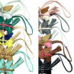 Soft Genuine Sheepskin Pegasus Pony Charm with Crocodile-Embossed Wings And Detachable Rivet Rope Accents Premium Gift Accessory