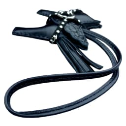 Soft Genuine Sheepskin Pegasus Pony Charm with Crocodile-Embossed Wings And Detachable Rivet Rope Accents Premium Gift Accessory