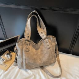 Top Quality Faux Suede Leather Shoulder Hand Bags for Women Luxury Lazy Commuting Handbags Women Bags Deisgner Large Capacity