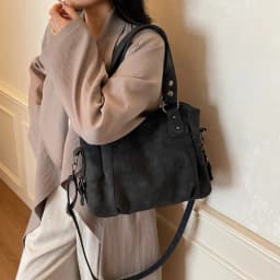 Top Quality Faux Suede Leather Shoulder Hand Bags for Women Luxury Lazy Commuting Handbags Women Bags Deisgner Large Capacity