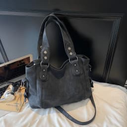 Top Quality Faux Suede Leather Shoulder Hand Bags for Women Luxury Lazy Commuting Handbags Women Bags Deisgner Large Capacity
