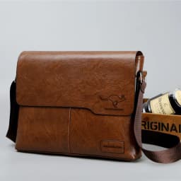 Business Shoulder Bag For IPAD PU Leather Business Handbag Men Messenger Bag Large Side Sling Bag Fashion Man Crossbody Bag