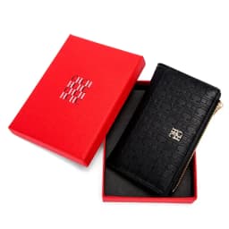 CH Leather Printed Short Women's Wallet Solid Color Versatile Autumn/Winter Luxury 2025 New Multi Scene Available Coin Card Bag