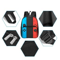 GamePad Pattern Square Front Pocket Backpack for Boy and Girls Best Gifts 2D Flat Cartoon SchoolBags for Children