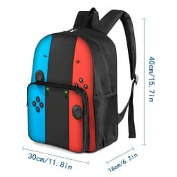 GamePad Pattern Square Front Pocket Backpack for Boy and Girls Best Gifts 2D Flat Cartoon SchoolBags for Children