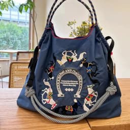 Women's embroidered nylon tote bag Large capacity messenger bag Women's casual commuter shopping bag