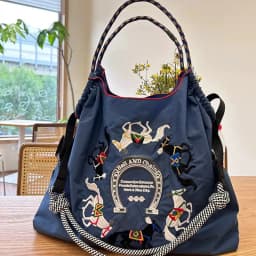 Women's embroidered nylon tote bag Large capacity messenger bag Women's casual commuter shopping bag