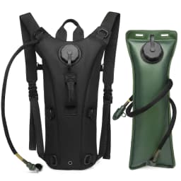 Tactical Water Hydration Pack - Military Class Camel Backpack with 3L Leakproof Water Bladder for Running, Jogging, Cycling