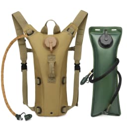 Tactical Water Hydration Pack - Military Class Camel Backpack with 3L Leakproof Water Bladder for Running, Jogging, Cycling