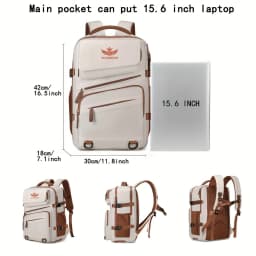 ZUOKEDISI Airlines Approved 15.6-inch Laptop Travel Backpack with Shoe Box and Luggage Strap, Hiking Backpack