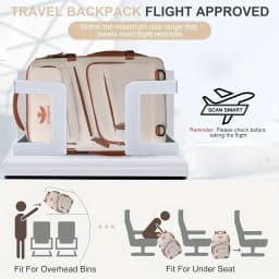 ZUOKEDISI Airlines Approved 15.6-inch Laptop Travel Backpack with Shoe Box and Luggage Strap, Hiking Backpack