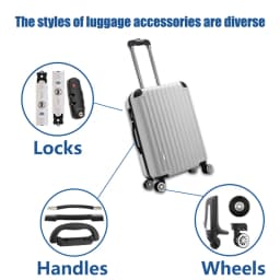 For DELSEY WJ216 Suitcase Universal Wheel Luggage Accessories Spare Parts for Trolleys Wheel Replacement Repair
